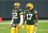 Aaron Rodgers and Davante Adams at Green Bay